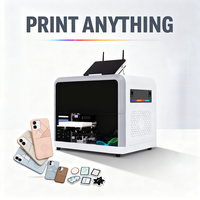 Impresora de Inyección de Tinta UV de Sobremesa para Pequeñas Empresas, para Impresión de Fundas de Teléfono y Souvenirs, Impresora Digital de Etiquetas UV