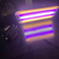 Outil de réparation de bosses de voiture universel, compatible avec les outils, lampe de détection de bosses à 5 bandes de couleur réglables avec LED à batterie pour la détection et la réparation