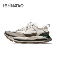 Sepatu Sneakers Kasual Pria Hitam Harga Pabrik Langsung dari Produsen China, Logo Custom, Bahan Mesh Bernapas untuk Musim Dingin/Musim Semi