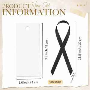Che Happy Rectangle Paper <b>Place</b> <b>Cards</b> 6in Blank Diy Wedding Table <b>Setting</b> - Product Image 4