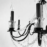 Lustre en fer noir de style vintage américain, luminaire suspendu à LED de style campagnard français, pour salon, hall d'hôtel