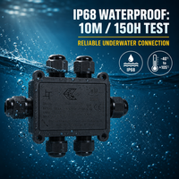 Connecteur étanche IP68 M686-6C, boîte de jonction d'éclairage à 6 voies, protection sous-marine 10M avec bornes 3 et 4 broches