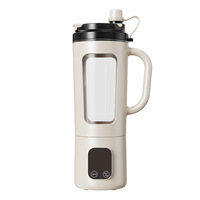 Mixeur Portable Numérique avec Tasse, Broyeur à Glace, Extracteur de Jus, Rechargeable USB, avec Paille et Couvercle Inférieur, pour Smoothies, Logo Personnalisé Disponible