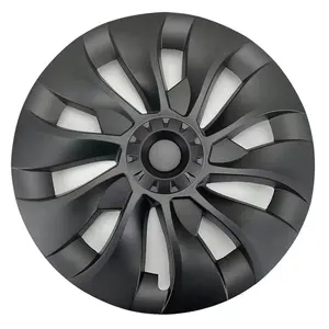 BISTE Parts for tesla model 3 18-inch symmetrical cherry blossom matte black full-cover wheel hub cover