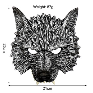 Usine <span class=keywords><strong>Nouveau</strong></span> Design Halloween Demi Visage <span class=keywords><strong>Loup</strong></span>-<span class=keywords><strong>Garou</strong></span> Voile Écologique Populaire Animal Voile pour Party Bar Danse - Product Image 3
