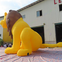 León inflable gigante realista de 20 pies de alto para eventos y promociones inolvidables