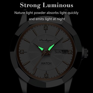 Relojes de Lujo POEDAGAR para Mujer, Relojes de Cuarzo Luminosos de Acero Inoxidable, Casuales y a la Moda, Resistentes al Agua, Reloj de Vestir para Mujer - Product Image 5
