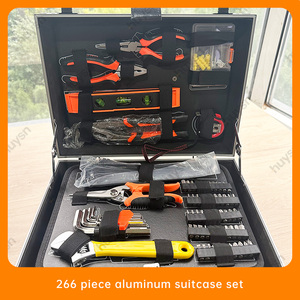 Ensemble d'outils de réparation automatique OEM Portable boîtier en aluminium clés combinées pince Construction en acier au carbone à commande manuelle 266 pièces - Product Image 4