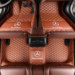 Tapis de sol de luxe personnalisés avec logo <span class=keywords><strong>Mercedes</strong></span>, C180 GLC300 2025, ensemble complet, antidérapant, cuir de qualité supérieure, imperméable, résistant à l'usure - Product Image 1