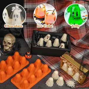 Molde de Silicona con Forma de Fantasma de 8 Cavidades, para Halloween, DIY, Gelatina, Chocolate, Dulces, Cubitos de Hielo, Repostería, Herramienta de Cocina para Fiestas - Product Image 5