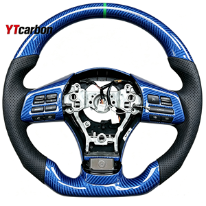 Volant de course sport personnalisé en fibre de carbone véritable YTcarbon pour Legacy STI WRX 13-14 JDM, pièces automobiles, accessoires de voiture - Product Image 5