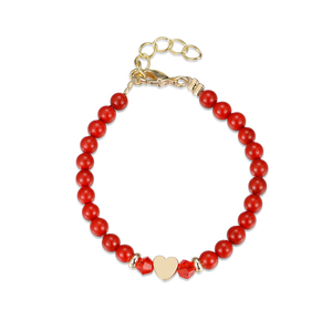 Pulsera de Material de Latón chapado en <span class=keywords><strong>oro</strong></span> para bebé y niña, pulsera de concha de moda con <span class=keywords><strong>perlas</strong></span> y corazón - Product Image 3