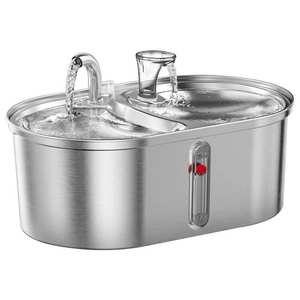 Stainless Steel <b>Cat</b> Water Fountain 3.2L Circulating Fresh Water For Dogs And <b>Cats</b> Electric Plug In Model - Product Image 1