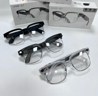 Lunettes intelligentes IA avec caméra 8MP, vidéo 1080P, commande vocale, transfert Wi-Fi, batterie 290mAh, charge magnétique