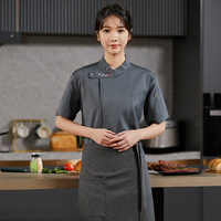 Vêtements de cuisine pour le service de restauration, veste de cuisinier de restaurant, chemise en maille respirante pour boulangerie, uniforme de chef de restauration, salopette de serveur