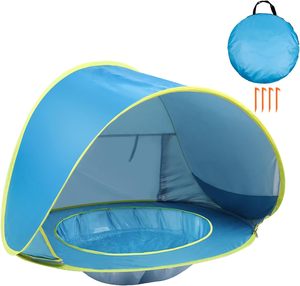 Tente <span class=keywords><strong>de</strong></span> plage pour bébé, <span class=keywords><strong>abri</strong></span> portable pop-up, protection UV, <span class=keywords><strong>abri</strong></span> solaire pour nourrissons, camping en plein air, randonnée, tente <span class=keywords><strong>de</strong></span> sécurité - Product Image 1