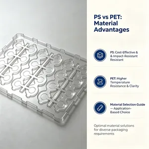 ถาดพลาสติก PS/PET แบบหล่อขึ้นรูป OEM สำหรับบรรจุภัณฑ์ชิ้นส่วนอิเล็กทรอนิกส์ขนาดเล็กแบบหลายช่อง - Product Image 4