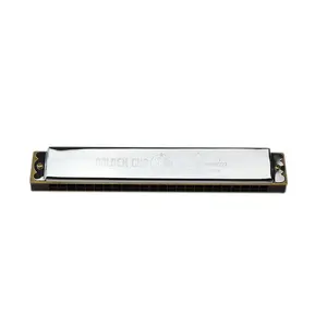 Seasound Professional Diatonic Harmonica 24 Holes Mouth Organ Harp Box in Golden Cup JH024 ABS Plastic Copper Silver Resin