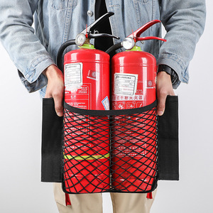 Sac de rangement en filet pour coffre de voiture, filet de rangement élastique en polyester avec attache, type universel, 80x25cm, noir, 1 à 3 compartiments - Product Image 1