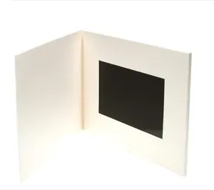 بطاقة معايدة الفيديو الرقمية, كتيب شاشة فيديو مخصصة حسب الطلب a4 avi الجنس 10 بوصة lcd 4.3 ''بطاقات فيديو كتيب مربع 7 بوصة