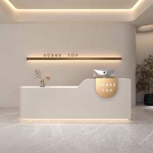 Bureau de réception <span class=keywords><strong>dentaire</strong></span> en bois écologique avec lumière LED pour hôpital, école, usage commercial - Product Image 3