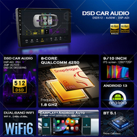 Autoradio Android 13 Qualcomm AM FM RDS Vidéo GPS BT Carplay Stéréo de voiture Écran tactile 2 Din Lecteur DVD de voiture