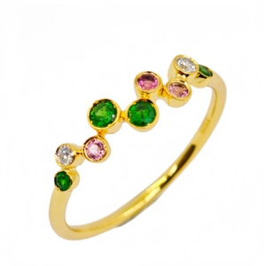 UM jewelry 925 <b>silver</b> colored zircon <b>ring</b> 18k gold-plated for daily wear by <b>men</b> and women wedding anniversary gift for parties - Product Image 6