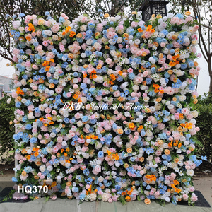 Wedding Decoration New 5D colorful Flower Wall Backdrop Artificial Silk Rose 8ft X 8ft Flower Wall for Decor - Product Image 2