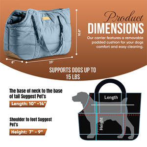 Индивидуальная водонепроницаемая экологичная портативная дорожная сумка-шоппер из полиэстера, роскошная сумка-переноска для маленьких собак - Product Image 2