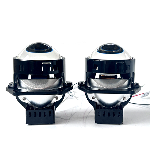 3.0 Inch Bi-LED Projector Lens Headlight 90W 4000LM Universal Bracket Dual Reflector Super Focused Beam Auto Retrofit Kit