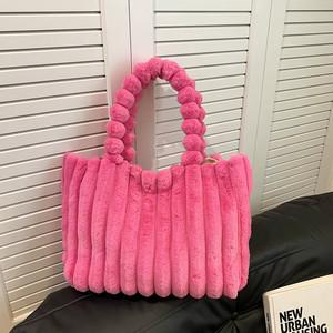<span class=keywords><strong>Sac</strong></span> fourre-tout en <span class=keywords><strong>fausse</strong></span> <span class=keywords><strong>fourrure</strong></span> rayée douce personnalisé Royal Fair avec poignée perlée, grande capacité, <span class=keywords><strong>sac</strong></span> fourre-tout en sherpa, <span class=keywords><strong>sac</strong></span> pour les trajets quotidiens - Product Image 1