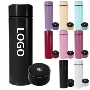 Bouteille d'eau intelligente personnalisée en acier inoxydable carrée avec affichage numérique de la température, design moderne, logo personnalisé pour les entreprises - Product Image 4