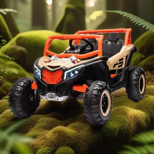 12V akülü çocuklar elektrikli binmek-on araba açık oyuncak araç <span class=keywords><strong>2</strong></span> koltuklar çocuk çocuklar için sürüş için lisanslı plastik araba - Product Image 2