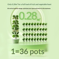 Jardinière verticale avec éclairage LED, tour hydroponique, jardinière intelligente pour légumes, colonne de culture, équipement de culture sans sol