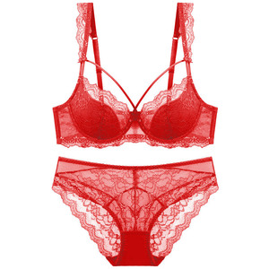 Conjunto de <span class=keywords><strong>sujetador</strong></span> y bragas de realce transparentes para mujer, conjuntos de <span class=keywords><strong>sujetador</strong></span> y bragas de encaje cómodos de alta calidad - Product Image 3
