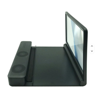 Loupe d'écran de smartphone de 12 pouces avec haut-parleur Bluetooth, support de téléphone de bureau, loupe vidéo