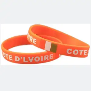 Atacado personalizado alta qualidade pulseira silício Irlanda pulseira pulseira de silicone para esportes