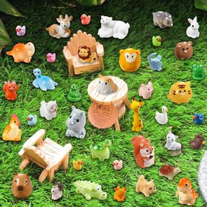 Искусные миниатюрные 3D сельскохозяйственные животные Маленькая корова кролик овечья утка из смолы сувениры для микро сказочного сада Ландшафтные аксессуары - Product Image 2