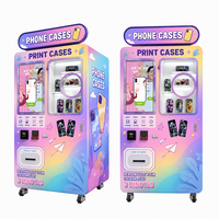 Máquina expendedora de carcasas de teléfono personalizadas con diseño todo en uno, máquina de carcasas de teléfono DIY, modo de pedido en línea y fuera de línea para escuelas y tiendas de postres.