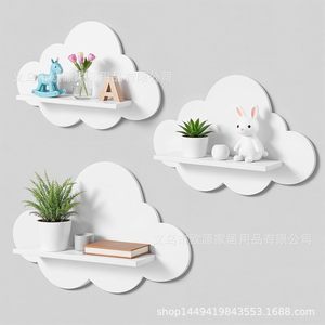 Cloud-Shaped <b>Wall</b> Shelf Set For Kids Room Cartoon Storage Rack <b>Decorative</b> Display Shelves For <b>Nursery</b> Or Study Room - Product Image 5