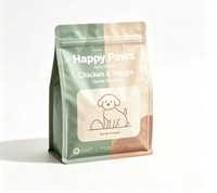 Sac d'emballage à fermeture éclair latérale 8 côtés certifié FDA CE, conception personnalisée pour aliments pour chiens, sachet pour aliments pour animaux de compagnie, échantillon pris en charge