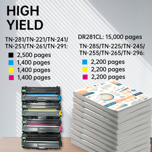 TN-281/221/241/251/261/291/2851/2251/2451/1551/2651/296 <span class=keywords><strong>cartouche</strong></span> de <span class=keywords><strong>toner</strong></span> Compatible pour imprimante frère DR-281 Tambour - Product Image 2
