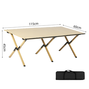 Factory Direct Hot Selling <b>Outdoor</b> <b>Folding</b> Portable Camping Picnic Fishing Metal <b>Chair</b> and Table Set AYSL260505C26 Set of Campin - Product Image 2