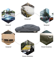 210g/230g/250g PVC universel extérieur pliable imperméable housses de voiture Protection contre la poussière du soleil housse de carrosserie de voiture accessoires