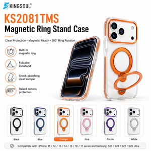 Coque de téléphone de luxe en TPU électroplaqué avec anneau rotatif à 360 degrés, béquille et protection antichoc de l'appareil photo pour IPHONE 17 18 - Product Image 5