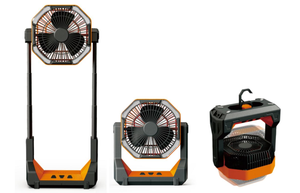 Ventilateur de table rechargeable debout 3 en 1 USB pour l'extérieur Ventilateur de plafond pliable et sans fil pour le camping avec lumière LED - Product Image 2