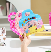Sac à bonbons pour enfants, imprimé couleur personnalisable, motif ours et lapin de dessin animé mignon, étanche, avec fermeture à lien, qualité alimentaire, idéal pour les fêtes