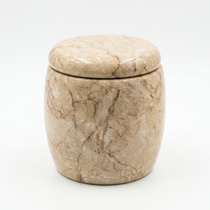 Urna Funeraria de Mármol Natural para Cenizas de Adultos, Recuerdo Conmemorativo Hecho a Mano, Elegante Urna Decorativa de Piedra - Product Image 1