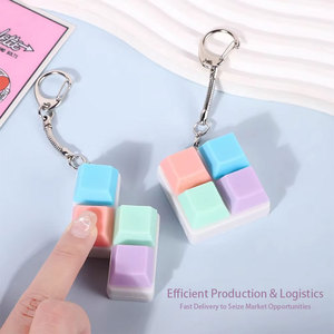 Jincan Vente en gros Porte-clés créatif à 4 touches Pendentif mécanique Clavier Décompression Soulagement de l'anxiété Jouets pour enfants TDAH - Product Image 4