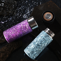 Petite bouteille d'eau thermos en métal de 200ml Mini bouteille de poche isolée double couche de 200ml Bouteille en titane pur